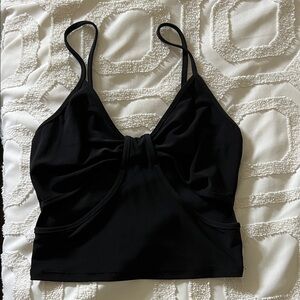 Black Strappy Crop Top